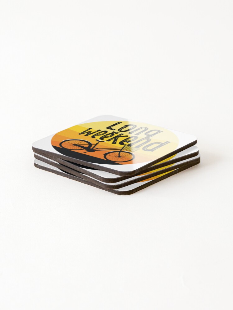 Thumbnail 4 of 5, Coasters (Set of 4), Long Weekend designed and sold by LineartGraphics.