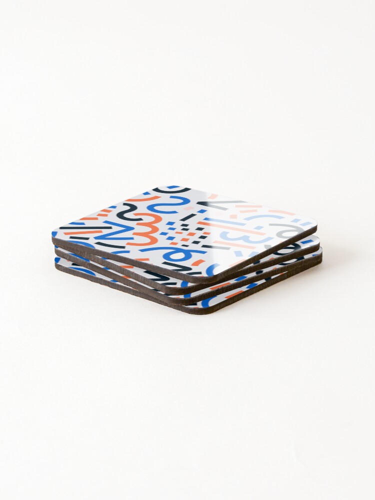Thumbnail 4 of 5, Coasters (Set of 4), Color Combination Pattern designed and sold by timegraf.