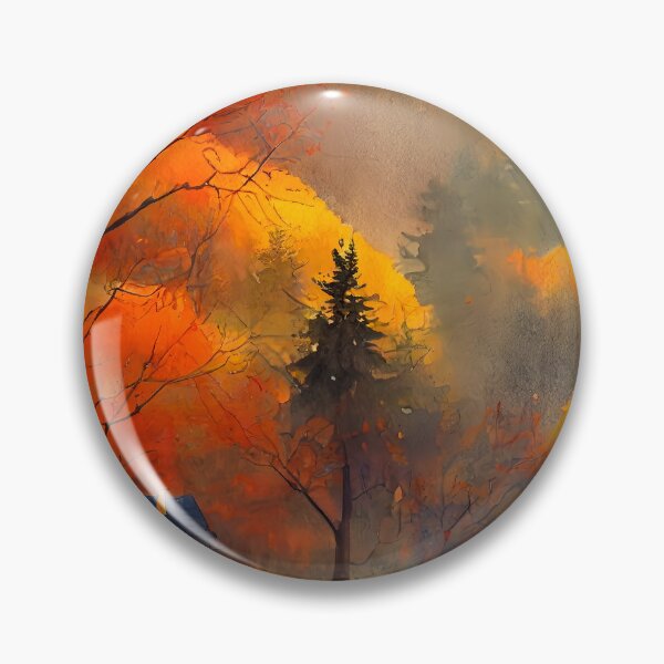 Item preview, Colorful Autumn Landscape Watercolor 28 designed and sold by Red Witch Art.