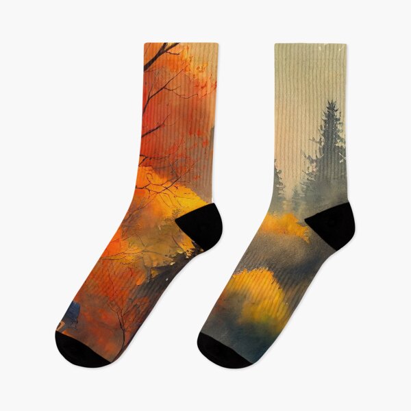 Item preview, Colorful Autumn Landscape Watercolor 28 designed and sold by Red Witch Art.