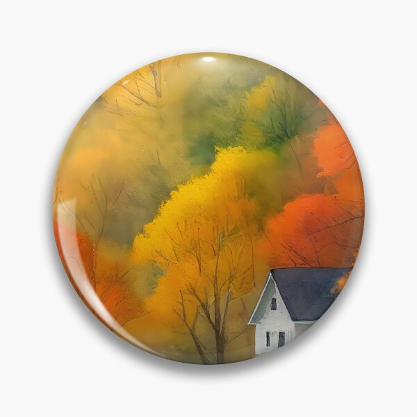 Item preview, Colorful Autumn Landscape Watercolor 29 designed and sold by Red Witch Art.