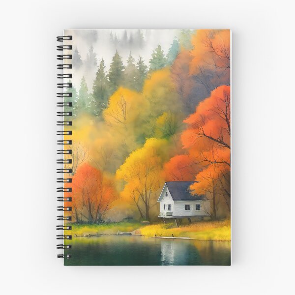 Item preview, Colorful Autumn Landscape Watercolor 29 designed and sold by Red Witch Art.