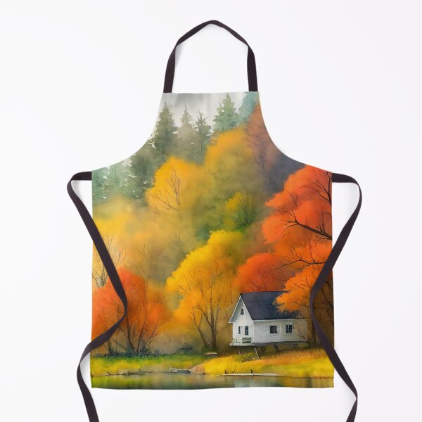 Item preview, Colorful Autumn Landscape Watercolor 29 designed and sold by Red Witch Art.