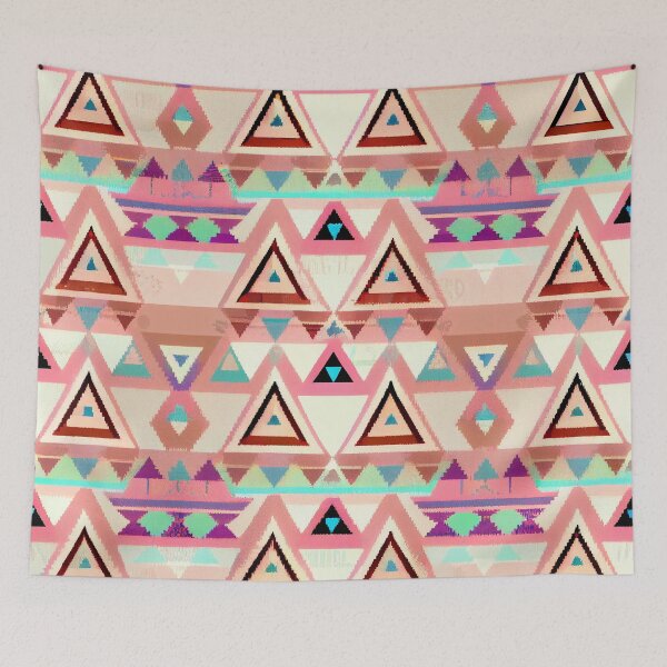 Item preview, Soft Triangular Southwestern Pattern Digital Painting designed and sold by CodeAndColors.