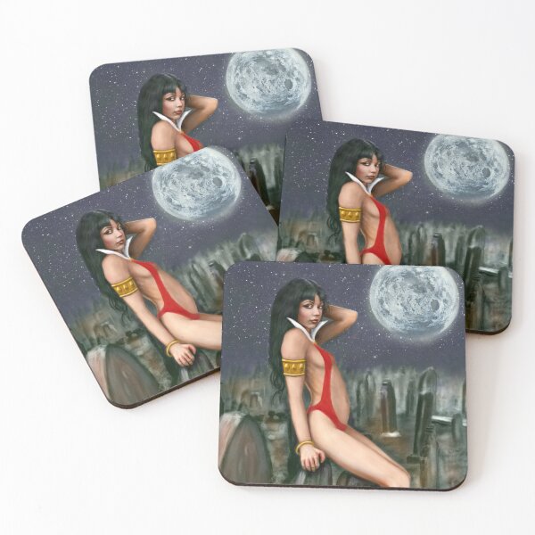 Item preview, Vampirella in a graveyard designed and sold by Blissternal.