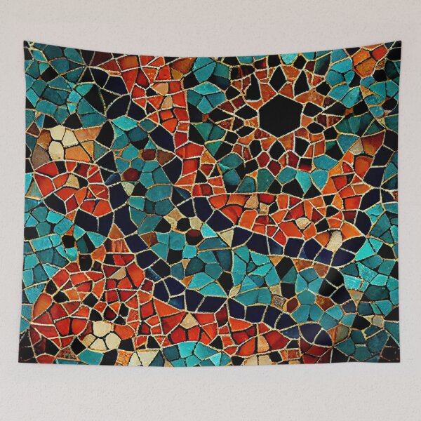 Item preview, Mosaic Irregular Bohemian Pattern Digital Painting designed and sold by CodeAndColors.