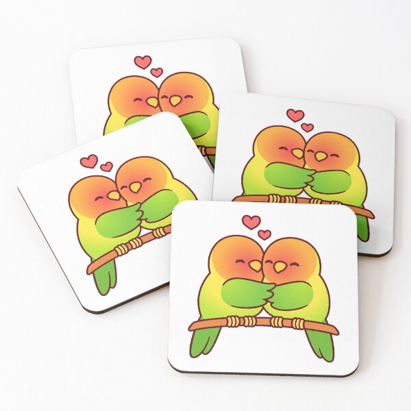 Item preview, Hugging Lovebirds designed and sold by irmirx.