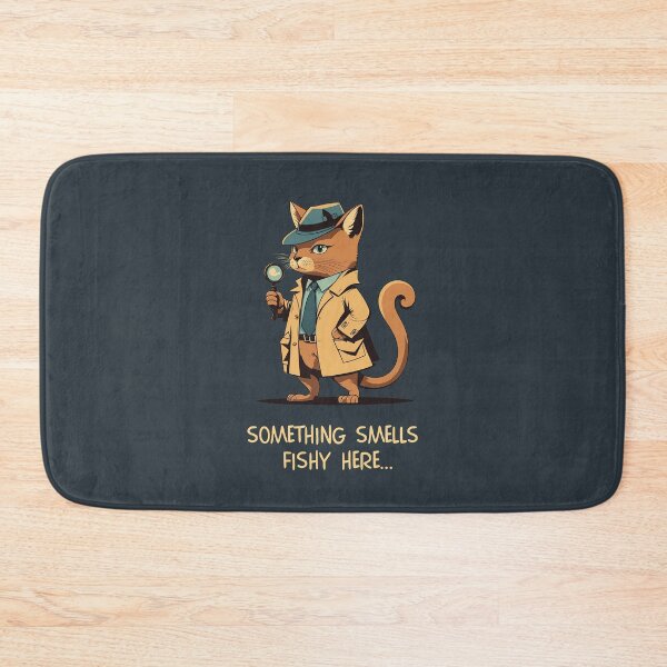 Item preview, "Something smells fishy here..." - Detective Cat designed and sold by Farasic.
