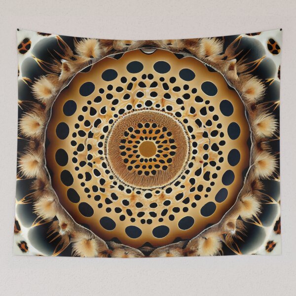 Item preview, Circular Cute Furry Art Deco Pattern Digital Painting designed and sold by CodeAndColors.
