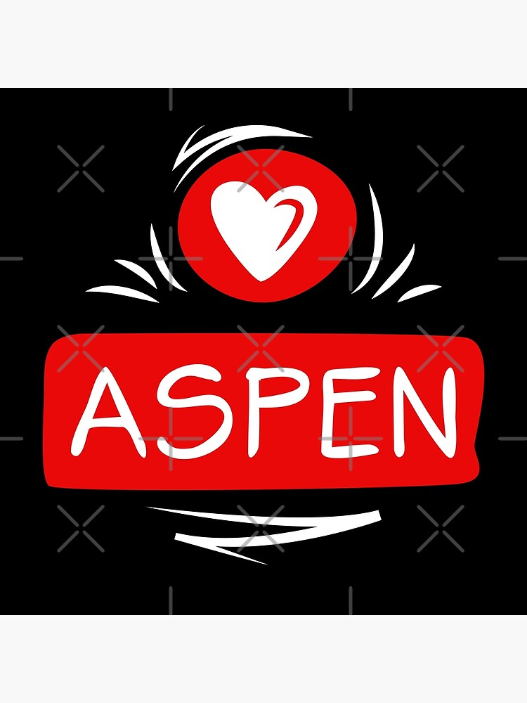 Disover Aspen Name _ love Label. Premium Matte Vertical Poster