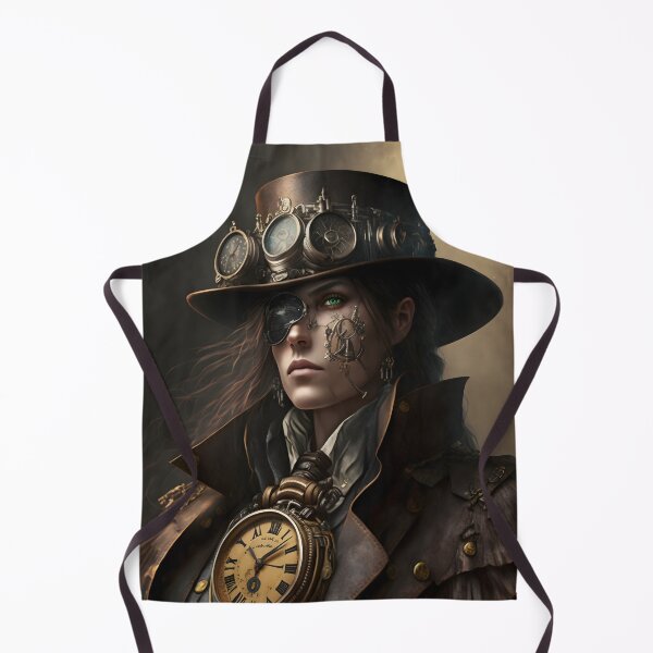 Item preview, Steampunk lady with brown leather jacket designed and sold by BadBoyCustoms.