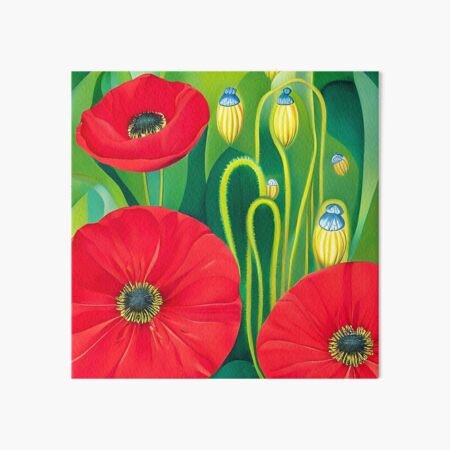 Item preview, Poppy flowers and seed heads designed and sold by scottanderson2.