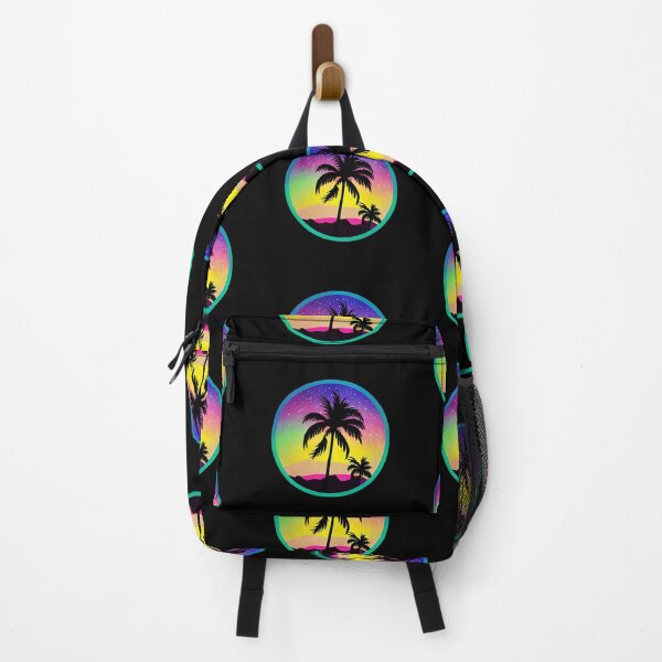 Item preview, Synthwave retro colorfull  sunset palms sticker designed and sold by SJG-digital.