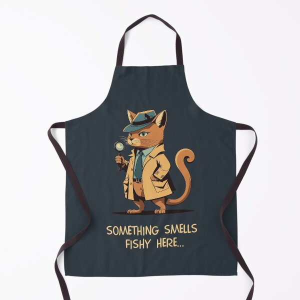 Item preview, "Something smells fishy here..." - Detective Cat designed and sold by Farasic.