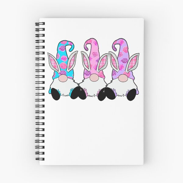 Item preview, 3 Easter Gnomes Pastel floral hats Spring Bunny Ears Rabbit Cute designed and sold by funnytshirtemp.