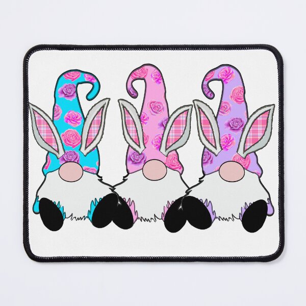 Item preview, 3 Easter Gnomes Pastel floral hats Spring Bunny Ears Rabbit Cute designed and sold by funnytshirtemp.