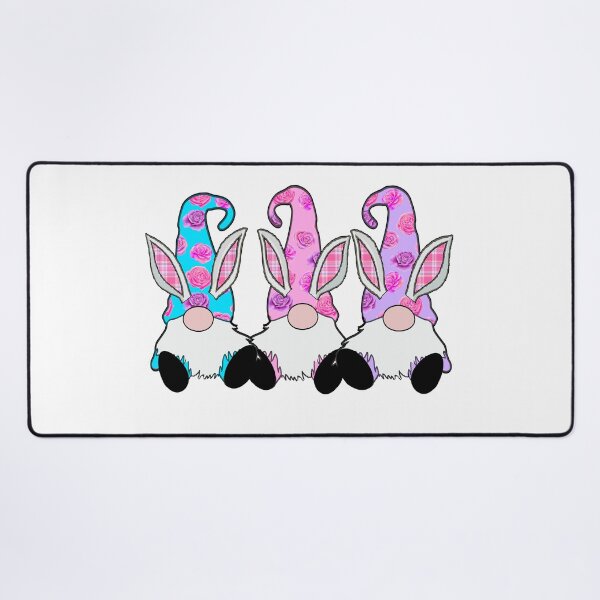 Item preview, 3 Easter Gnomes Pastel floral hats Spring Bunny Ears Rabbit Cute designed and sold by funnytshirtemp.