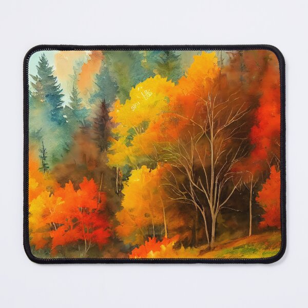 Item preview, Colorful Autumn Landscape Watercolor 32 designed and sold by Red Witch Art.