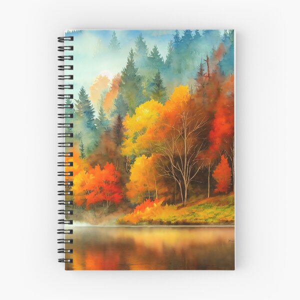 Item preview, Colorido paisaje otoñal acuarela 32 designed and sold by Red Witch Art.