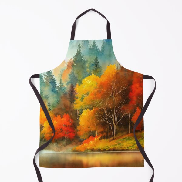 Item preview, Colorful Autumn Landscape Watercolor 32 designed and sold by Red Witch Art.