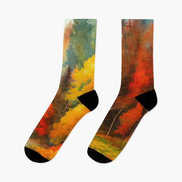 Item preview, Colorful Autumn Landscape Watercolor 32 designed and sold by Red Witch Art.