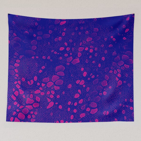 Item preview, Blue and Pink Abstract Lace Pattern designed and sold by asurtiumgreen.
