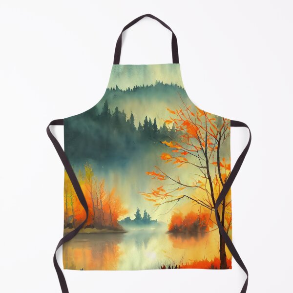 Item preview, Colorful Autumn Landscape Watercolor 33 designed and sold by Red Witch Art.