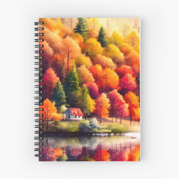 Item preview, Colorful Autumn Landscape Watercolor 30 designed and sold by Red Witch Art.
