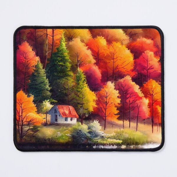 Item preview, Colorful Autumn Landscape Watercolor 30 designed and sold by Red Witch Art.