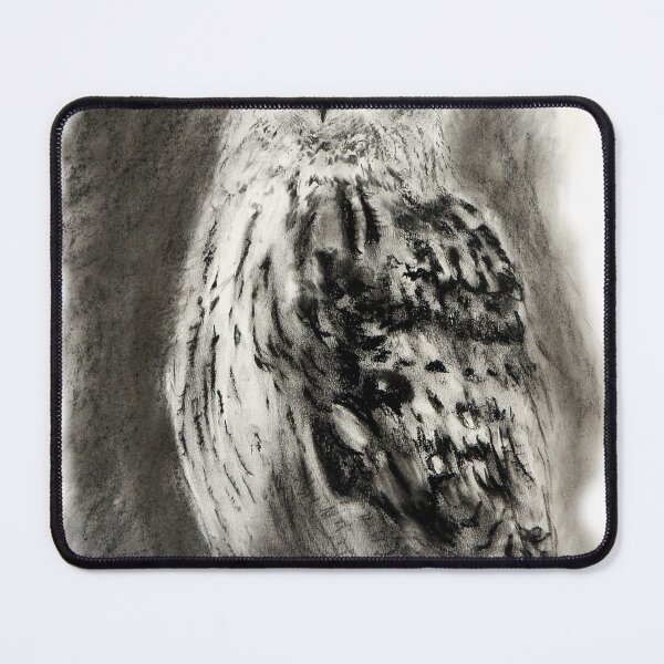 Item preview, Wise owl black and white drawing designed and sold by NorthViewArt.