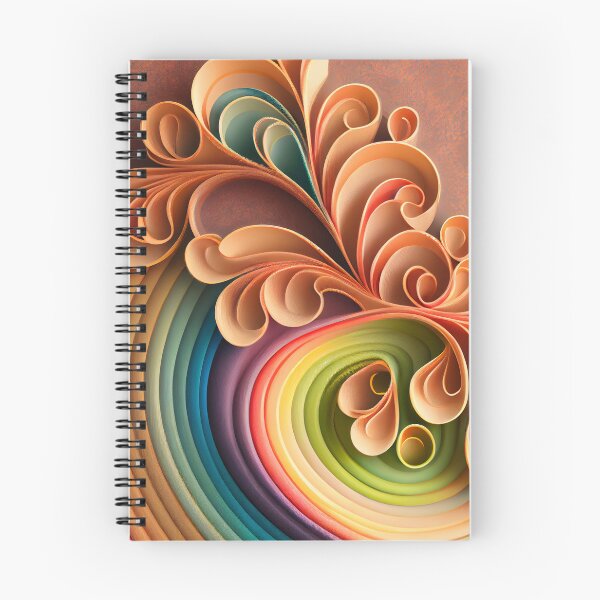 Aperçu de l'œuvre Clay Rainbow Delicate Transitional Pattern Digital Painting créée et vendue par CodeAndColors.
