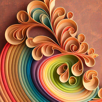 Vorschaubild zum Design Clay Rainbow Delicate Transitional Pattern Digital Painting von CodeAndColors