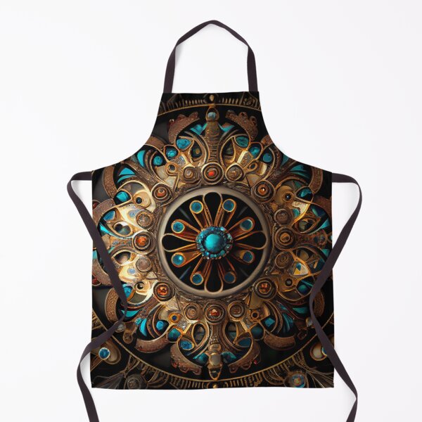 Item preview, Intense Circular Bejeweled Art Deco Pattern Digital Painting designed and sold by CodeAndColors.