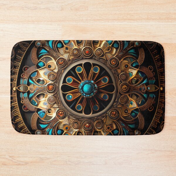 Item preview, Intense Circular Bejeweled Art Deco Pattern Digital Painting designed and sold by CodeAndColors.