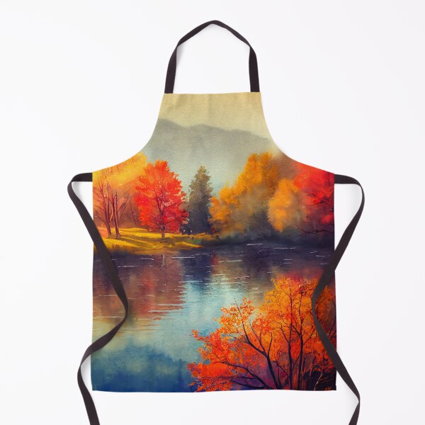 Item preview, Colorful Autumn Landscape Watercolor 34 designed and sold by Red Witch Art.
