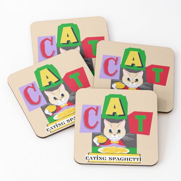Item preview, Cat Eating Spaghetti designed and sold by OMdesign10.