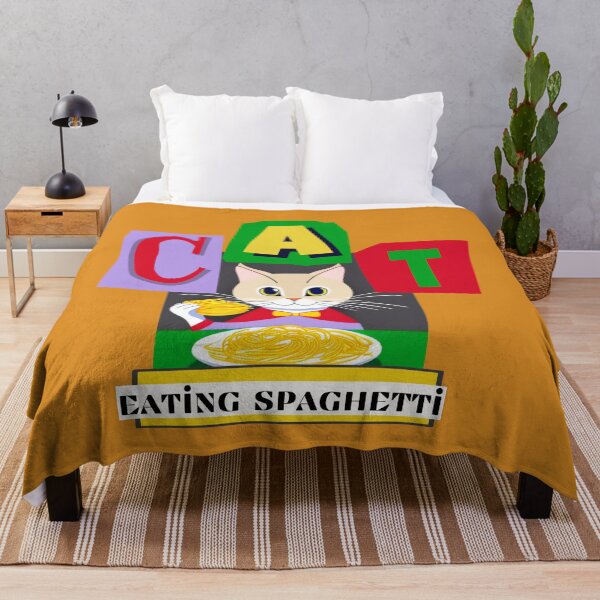 Item preview, Cat Eating Spaghetti designed and sold by OMdesign10.