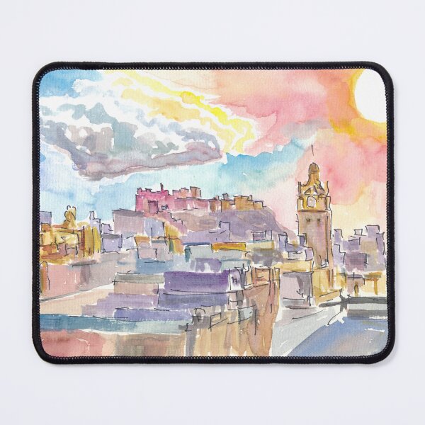 Item preview, Edinburgh Cityscape in Winter with late Afternoon Sun designed and sold by artshop77.