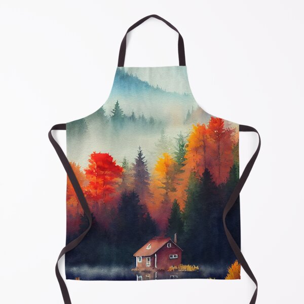Item preview, Colorful Autumn Landscape Watercolor 35 designed and sold by Red Witch Art.