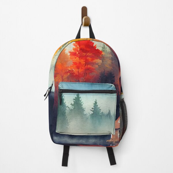 Item preview, Colorful Autumn Landscape Watercolor 35 designed and sold by Red Witch Art.