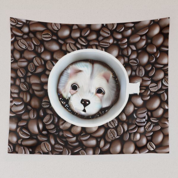 Item preview, Puppuccino Coffee And Man's Best Friend The Dog designed and sold by ShopSunday.
