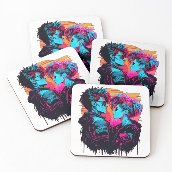 Item preview, Obtenga el arte Cyberpunk Synthwave más popular: Cool Couples in Love designed and sold by MLArtifex.