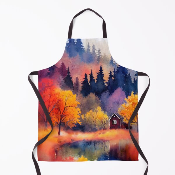 Item preview, Colorful Autumn Landscape Watercolor 36 designed and sold by Red Witch Art.