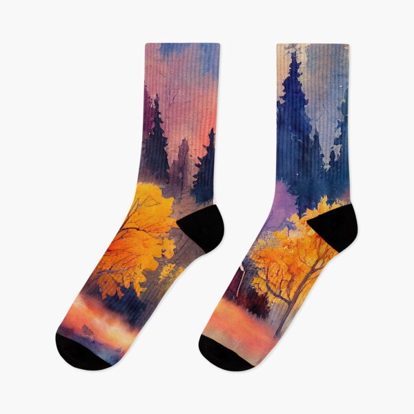 Item preview, Colorful Autumn Landscape Watercolor 36  designed and sold by Red Witch Art.