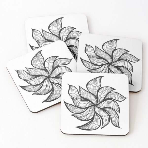 Item preview, Flower Black Lines designed and sold by InspiringLines.
