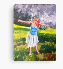 Dancing in the rain Canvas Print