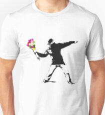 Banksy Flower Bomber Recreation Unisex T-Shirt