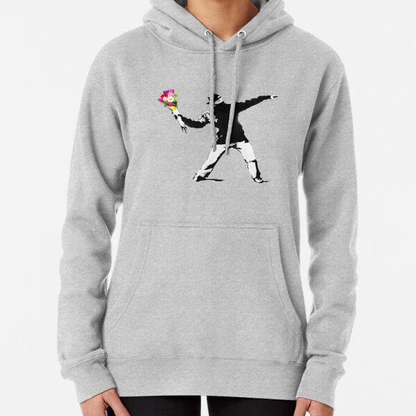 Banksy Flower Bomber Recreation Pullover Hoodie
