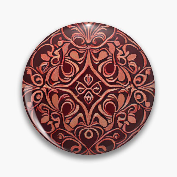 Artikelvorschau, Fine Muted Red Traditional Pattern Digital Painting entworfen und verkauft von CodeAndColors.