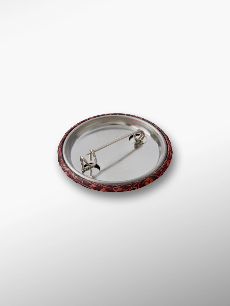 Thumbnail 2 von 3, Button, Fine Muted Red Traditional Pattern Digital Painting designt und verkauft von CodeAndColors.